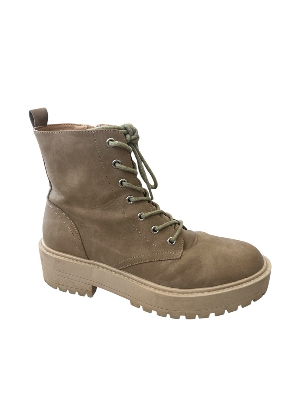 Dolce Vita Olive Taupe Lace-Up Combat Boot